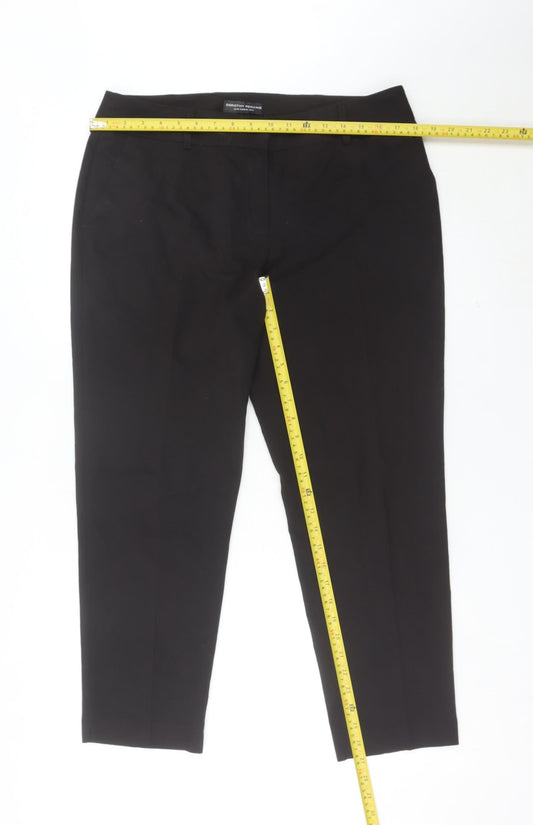 Womens UK Size 14 Dorothy Perkins Regular Fit Dress Pants Black Trousers