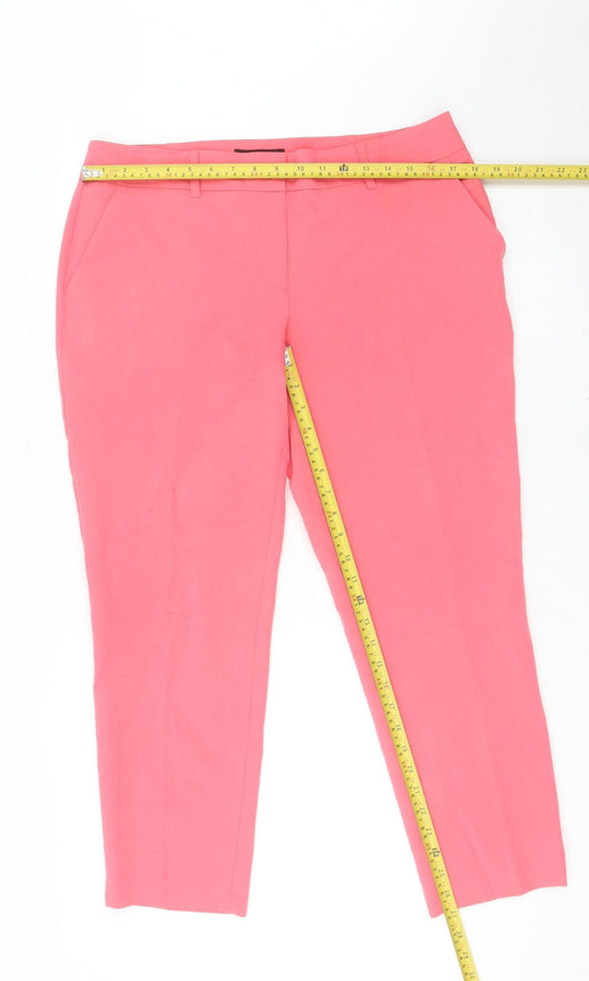 Dorothy Perkins Womens Pink Slim Chino Trousers Size 14