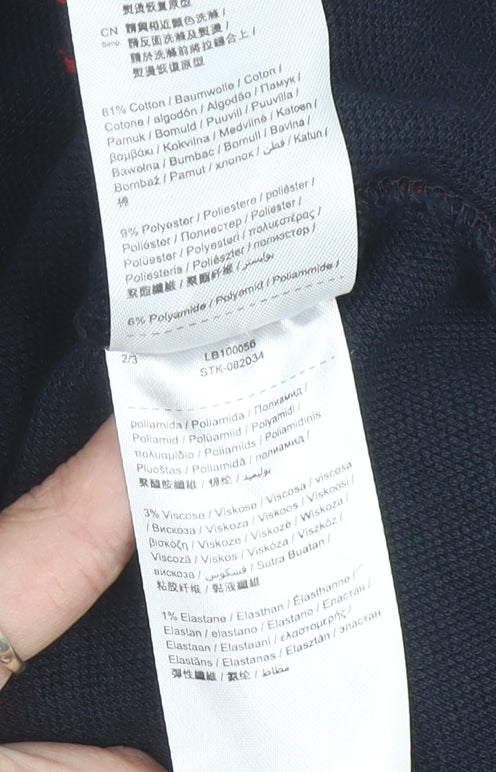 Esprit Women’s Black Red Striped A-Line Skirt M Knit Casual Work