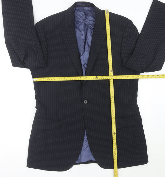 Mens UK Size 40 Pierre Cardin Regular Blue Suit Jacket