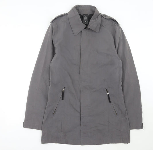 Cold Method Womens Grey Size 12 Mid-Length Cotton Jacket