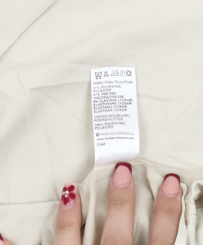 Marks and Spencer Womens Beige Size 12 Pencil Skirt Knee Length