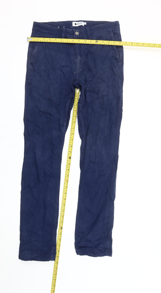 NN07 Men’s Blue Slim Fit Marco Chino Trousers Size 30W 32L Cotton