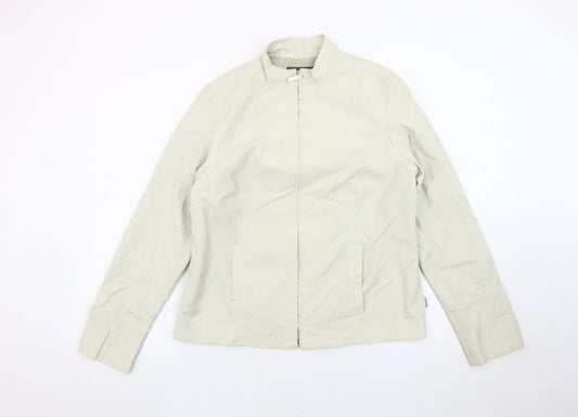 Additional front view of Maine New England women’s beige jacket, size UK 14, full zip lightweight