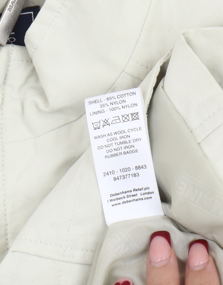 Maine New England Womens Beige Jacket Size 14 Full Zip Lightweight