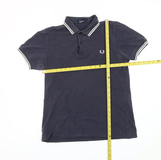 Fred Perry Men’s Blue Slim Fit Cotton Polo Shirt Size S