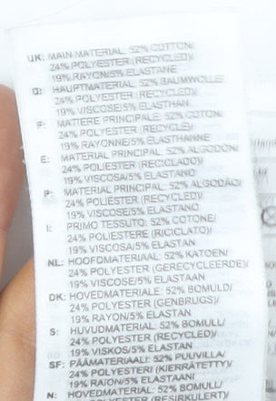 Adidas Women Black M T-Shirt Short Sleeve Cotton Blend Sports Top