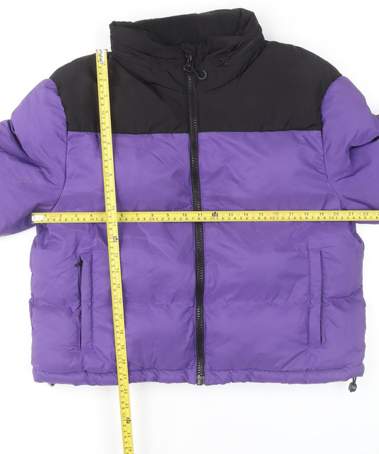 Primark Women’s Purple Puffer Jacket L Insulated Casual Winter Coat