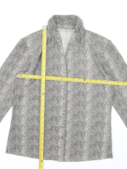 Womens UK Size 12 Marks and Spencer Black Classic Button-Up