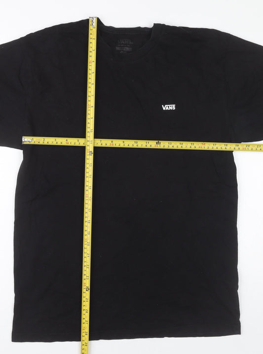 Vans Men’s Black L Classic Fit Cotton Logo Short Sleeve T-Shirt