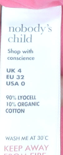 Womens UK Size 4 Nobody's Child Pink Camisole Tank