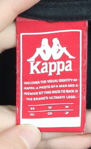 Kappa Men’s Black Orange White Track Jacket M Colourblock Sportswear