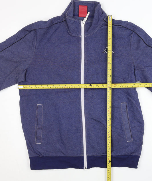 Kappa Men’s Blue Track Jacket L Full Zip Sportswear