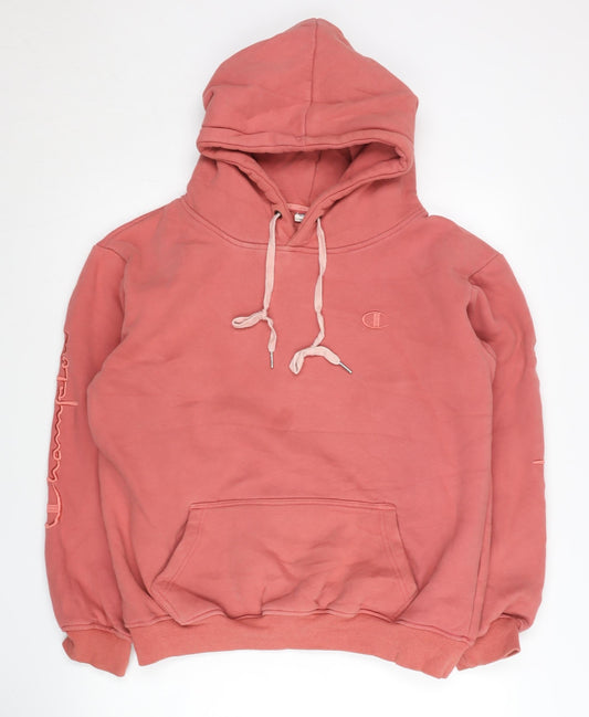 Womens UK Size L Champion Pink Pullover Hoodie