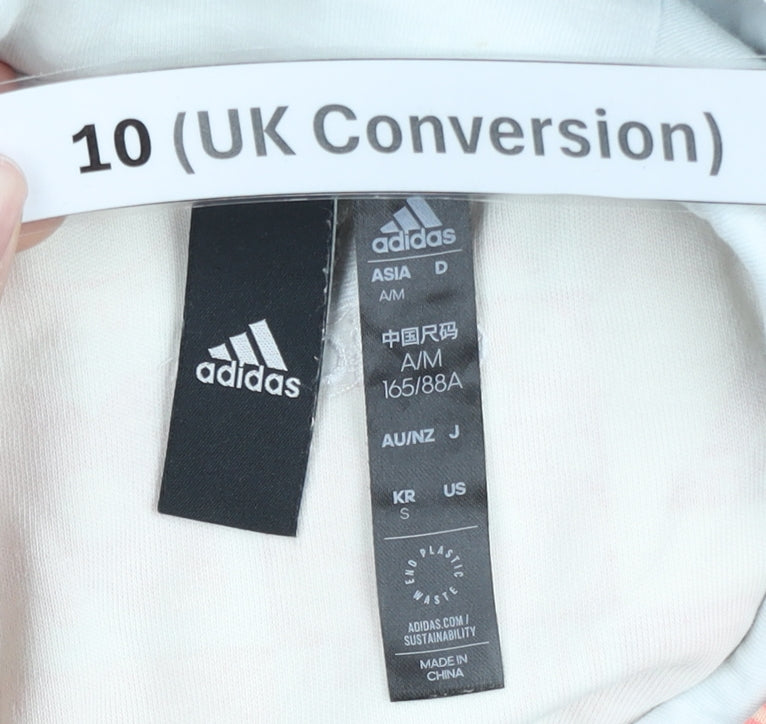 Adidas Womens Multicoloured Hoodie Size 10 Pullover Festival Logo