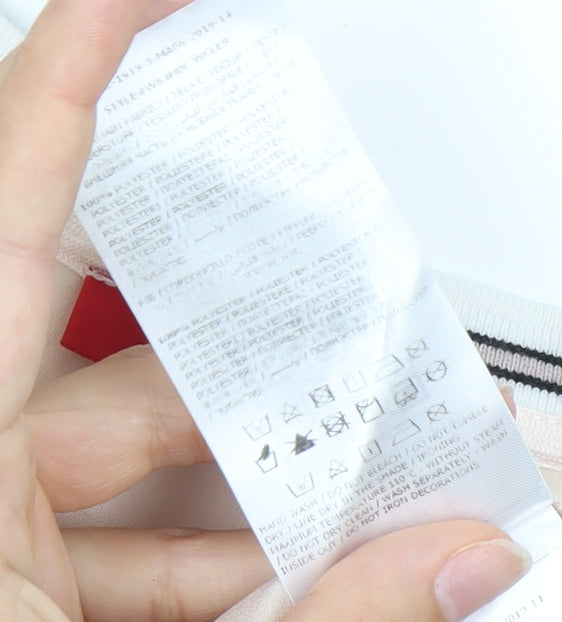 Guess Womens Beige Long Sleeve Chiffon Blouse Size S