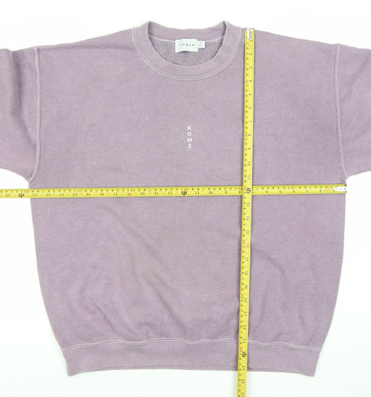 Topman Men’s Purple Pullover Sweatshirt Small Rome Logo
