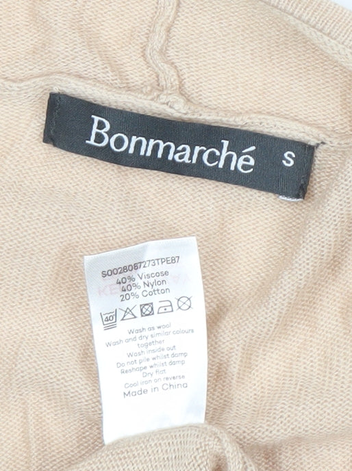 Womens UK Size S Bonmarché Beige Cardigan Jumper