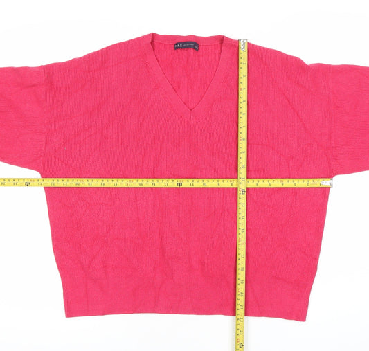 Womens UK Size L Marks and Spencer Pink Pullover Jumper