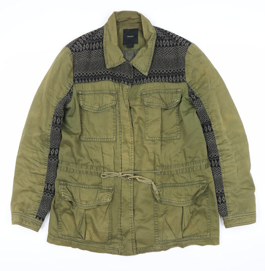 Womens UK Size 12 FOREVER 21 Green Military Jacket
