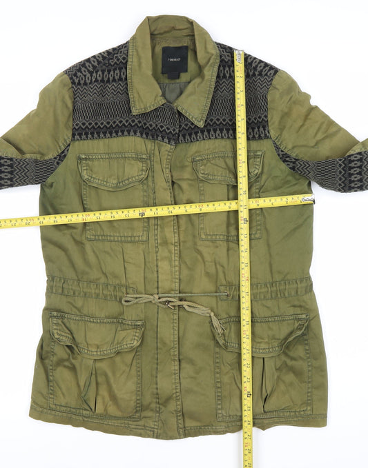 Womens UK Size 12 FOREVER 21 Green Military Jacket