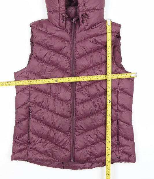 Primark Women’s Purple XS Hooded Quilted Puffer Waistcoat