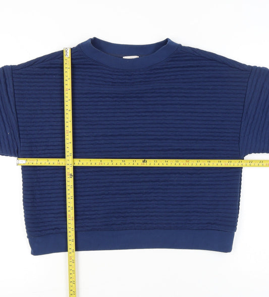 Gap Women’s Blue Textured Pullover Sweatshirt Size M