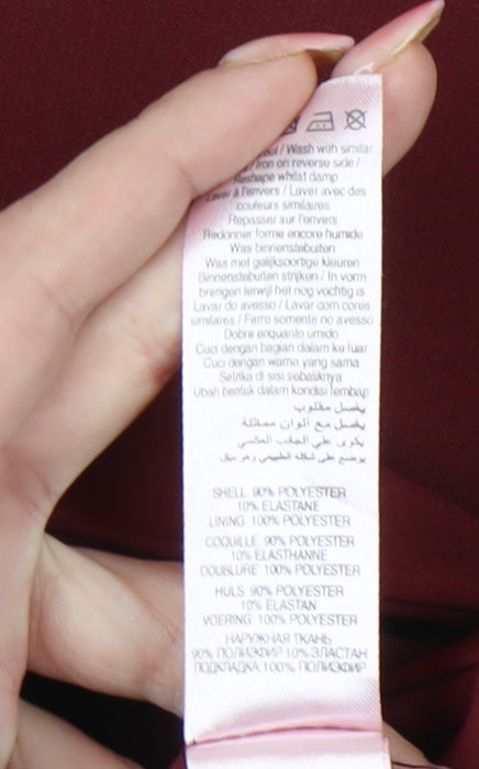 New Look Women Red Size 8 Cold Shoulder Wide-Leg Jumpsuit