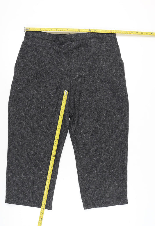 Autonomy Women Grey Cropped Straight Trousers Size 20