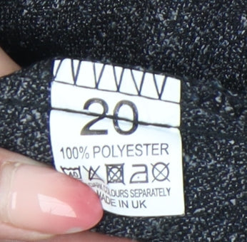 Autonomy Women Grey Cropped Straight Trousers Size 20