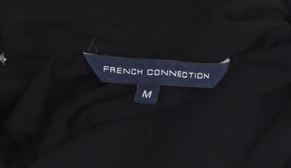 Womens UK Size M French Connection Black Cowl Neck Blouse