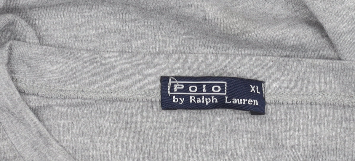 Ralph Lauren Mens Grey XL Crew Neck Cotton T-Shirt Classic Logo