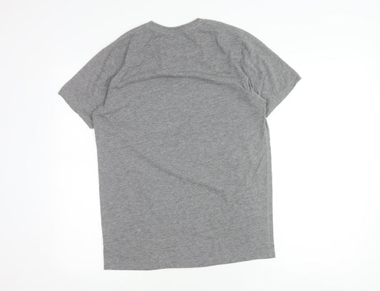 Superdry Mens Grey Graphic Print Retro Crew Neck T-Shirt Size S