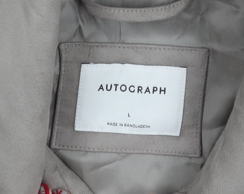 Marks and Spencer Autograph Men's Grey Suede Look Jacket L