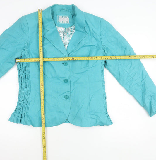 Marks and Spencer Per Una Women’s Green Linen Jacket Size 18