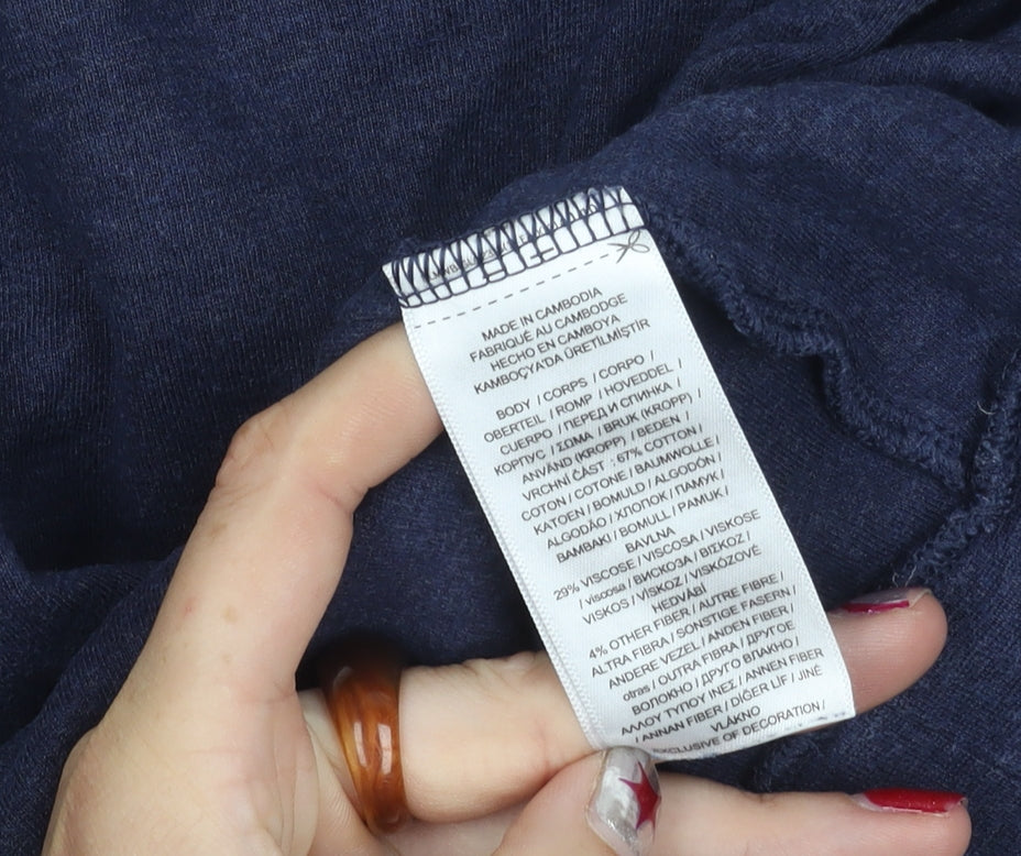 Ralph Lauren Men’s Blue XL Long Sleeve Crew Neck Cotton T-Shirt