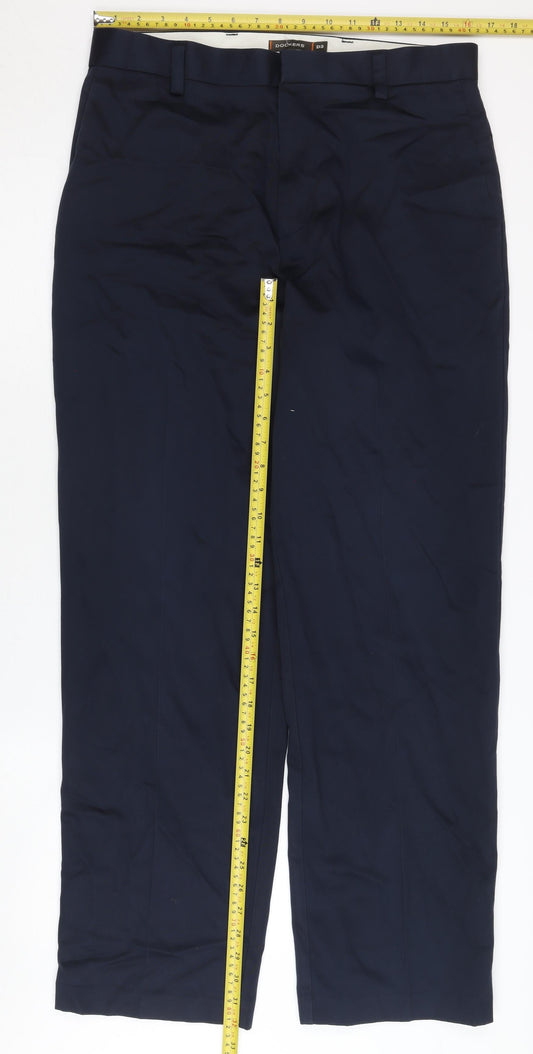 Dockers Men’s Blue Chino Trousers Size 32x32 Classic Fit