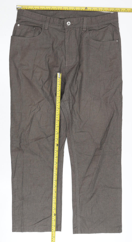 Womens UK Size 34 Cotton Traders Regular Fit Chino Brown Trousers