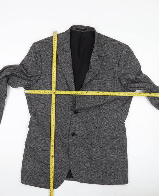 Primark Men’s Grey Check Slim Fit Blazer Jacket 40R
