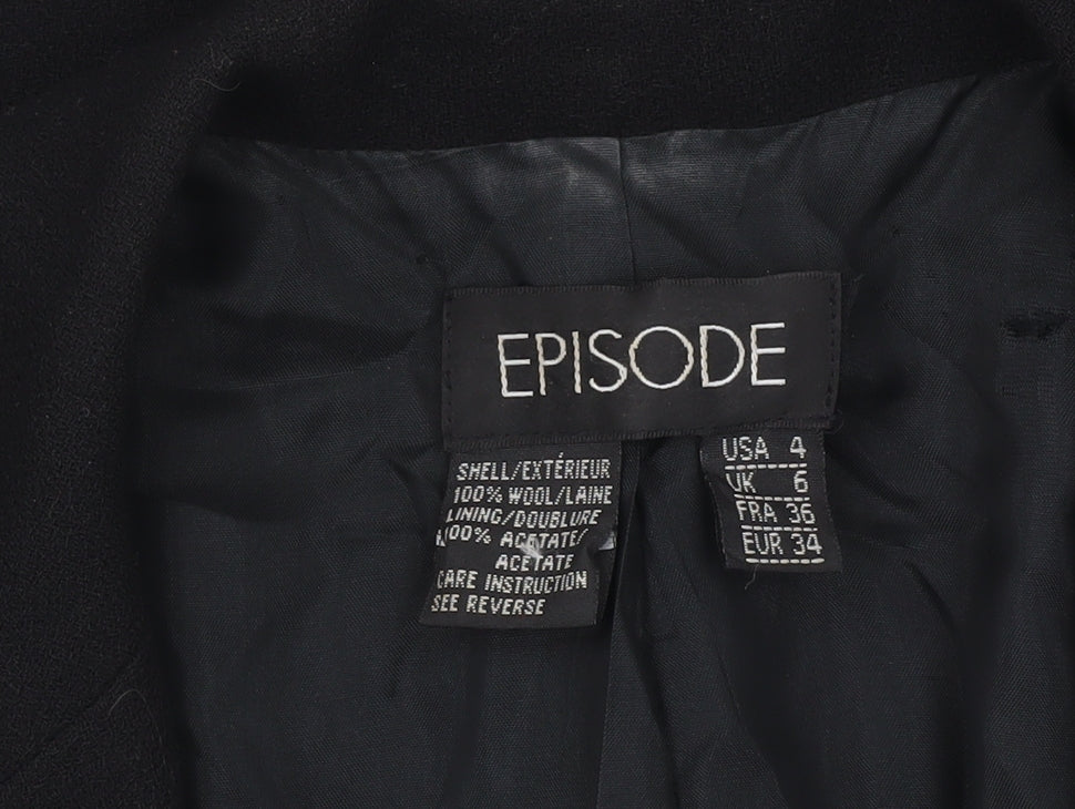 Womens UK Size 6 Episode Regular Black Suit Jacket