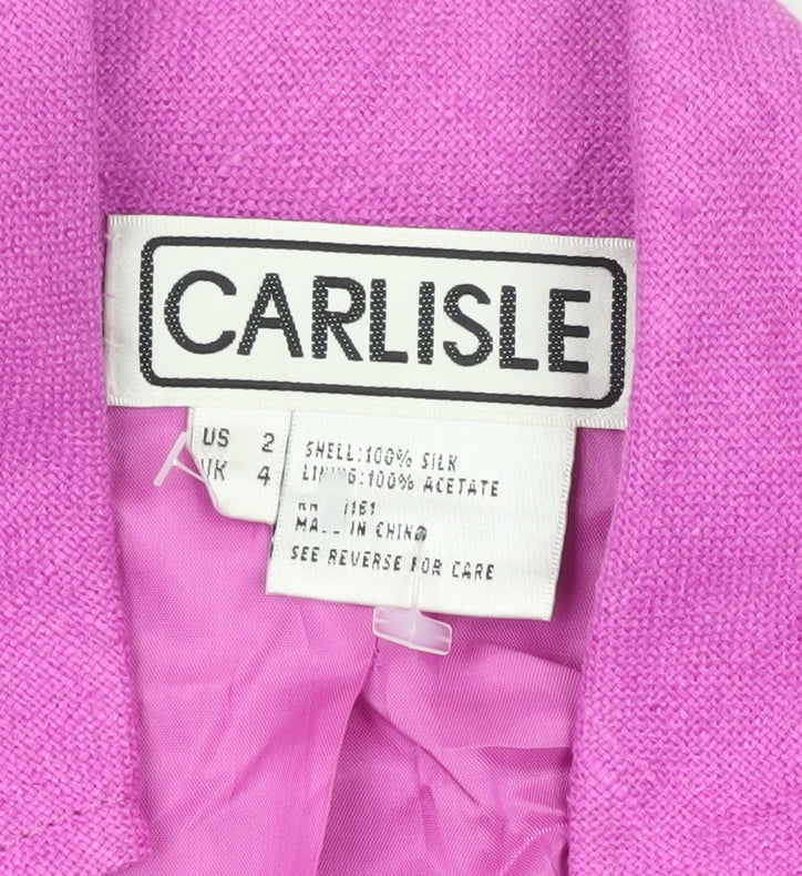 Carlisle Women’s Pink Silk Double-Breasted Blazer UK 4