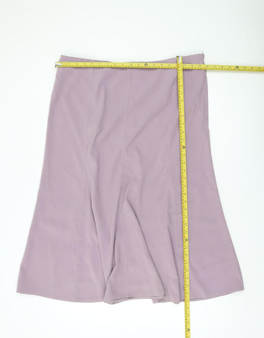 Bonmarché Women’s Purple Flare Knee Length Skirt Size 18