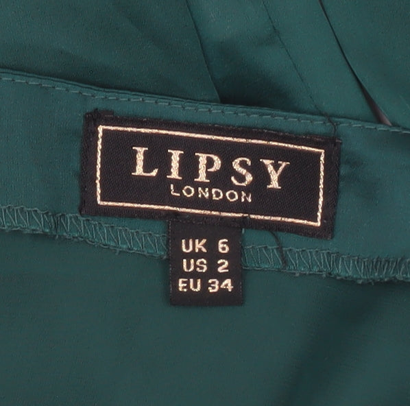 Womens UK Size 6 Lipsy Green Camisole Blouse
