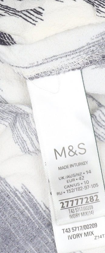Womens UK Size 14 Marks and Spencer Multicoloured Wrap Blouse