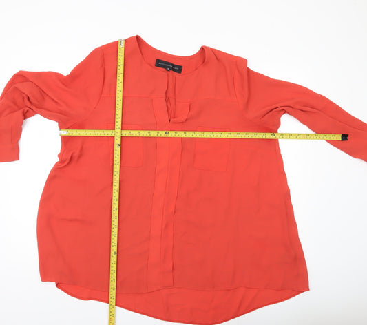 Betty Jackson Black Women’s Red Blouse Size 18 Tunic Long Sleeve