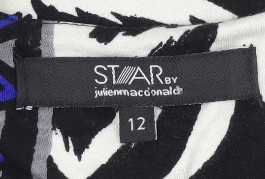 Womens UK Size 12 Star by Julien Macdonald Multicoloured Tunic T-Shirt