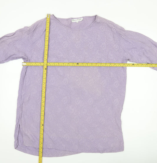 Womens UK Size S Phase Eight Purple Tunic Blouse
