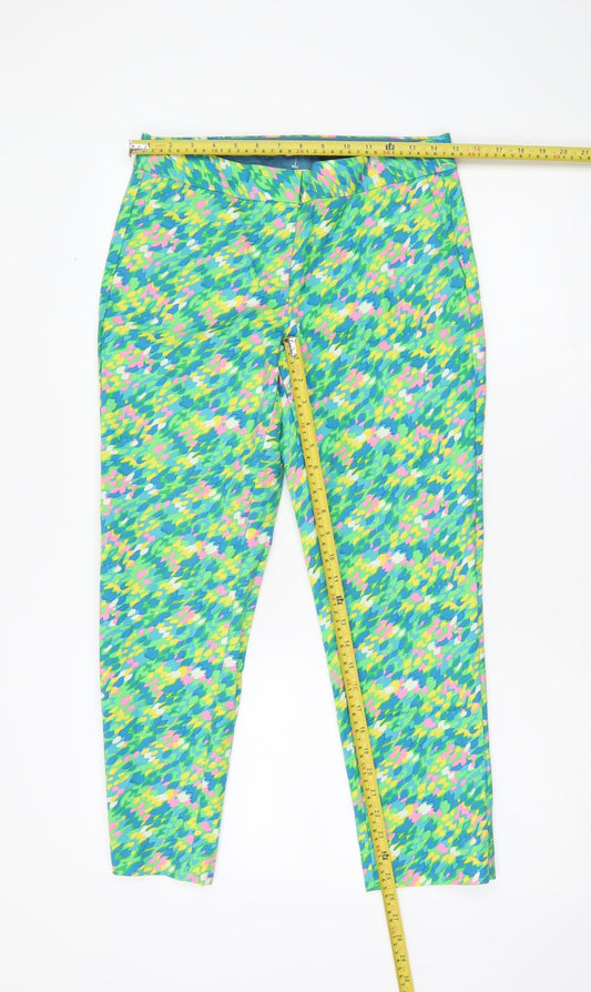 Boden Women’s Multicoloured Slim Fit Cropped Trousers Size 10