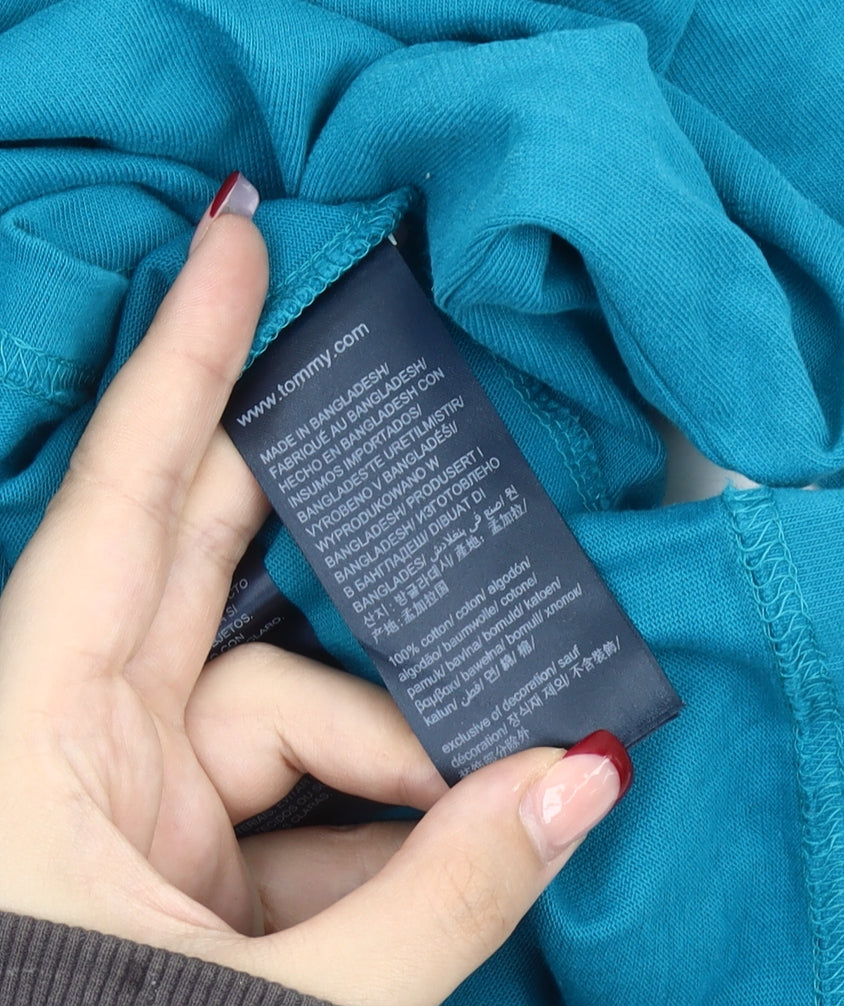 Tommy Hilfiger Men’s Blue M Regular Fit Logo T-Shirt