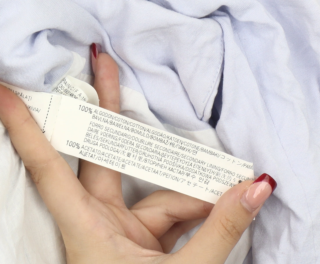 Zara Basic Women’s Blue Blazer Jacket Size M Regular Fit One Button